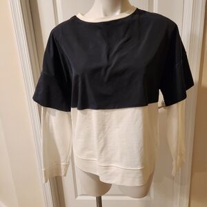 Roman sweatshirt black white size M cotton